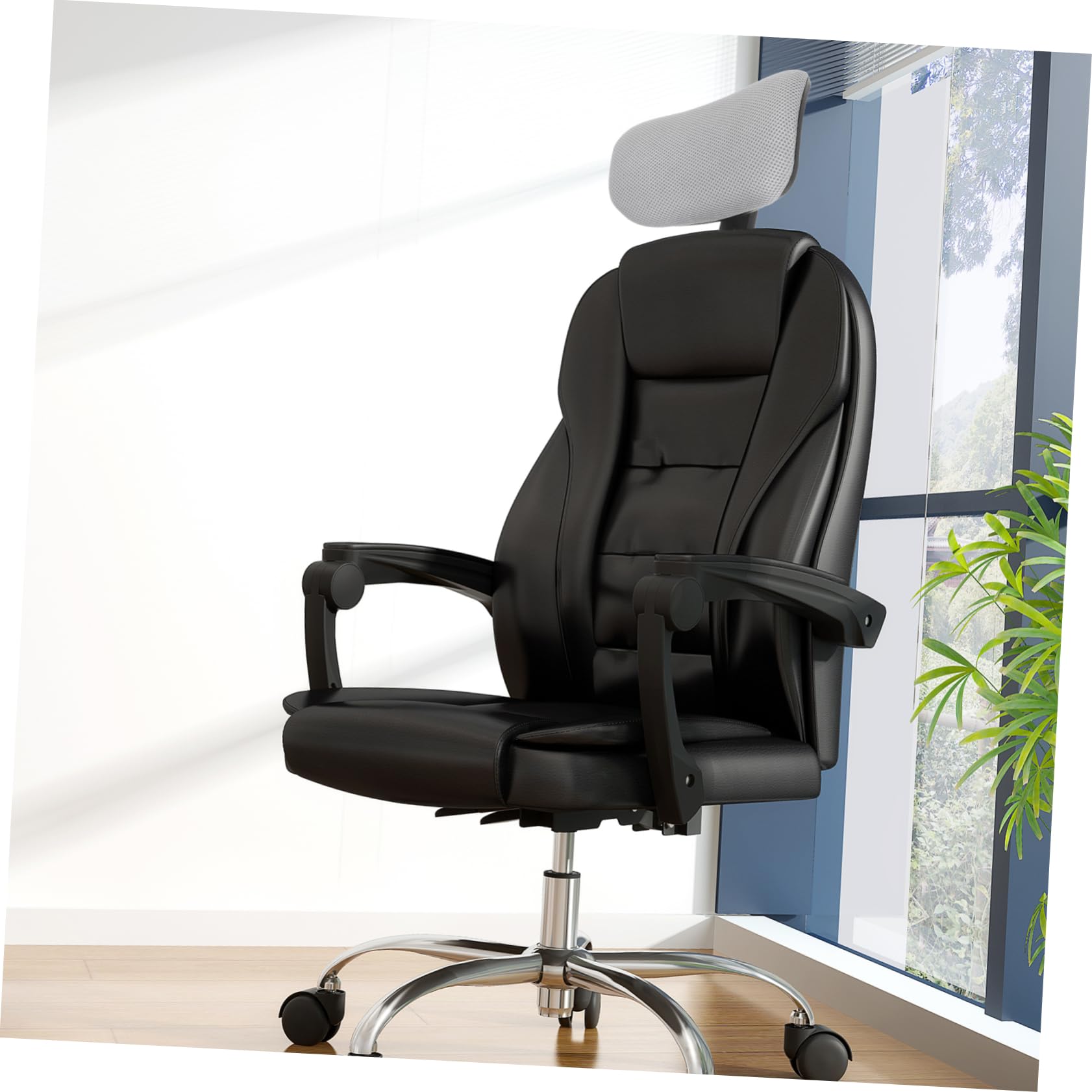 Hemobllo Cuscino Poggia Testa per Sedia Ufficio Design Ergonomico e Supporto Confortevole, Altezza Regolabile 4cm, Struttura in Plastico e Rete Traspirante per Protezione Collo