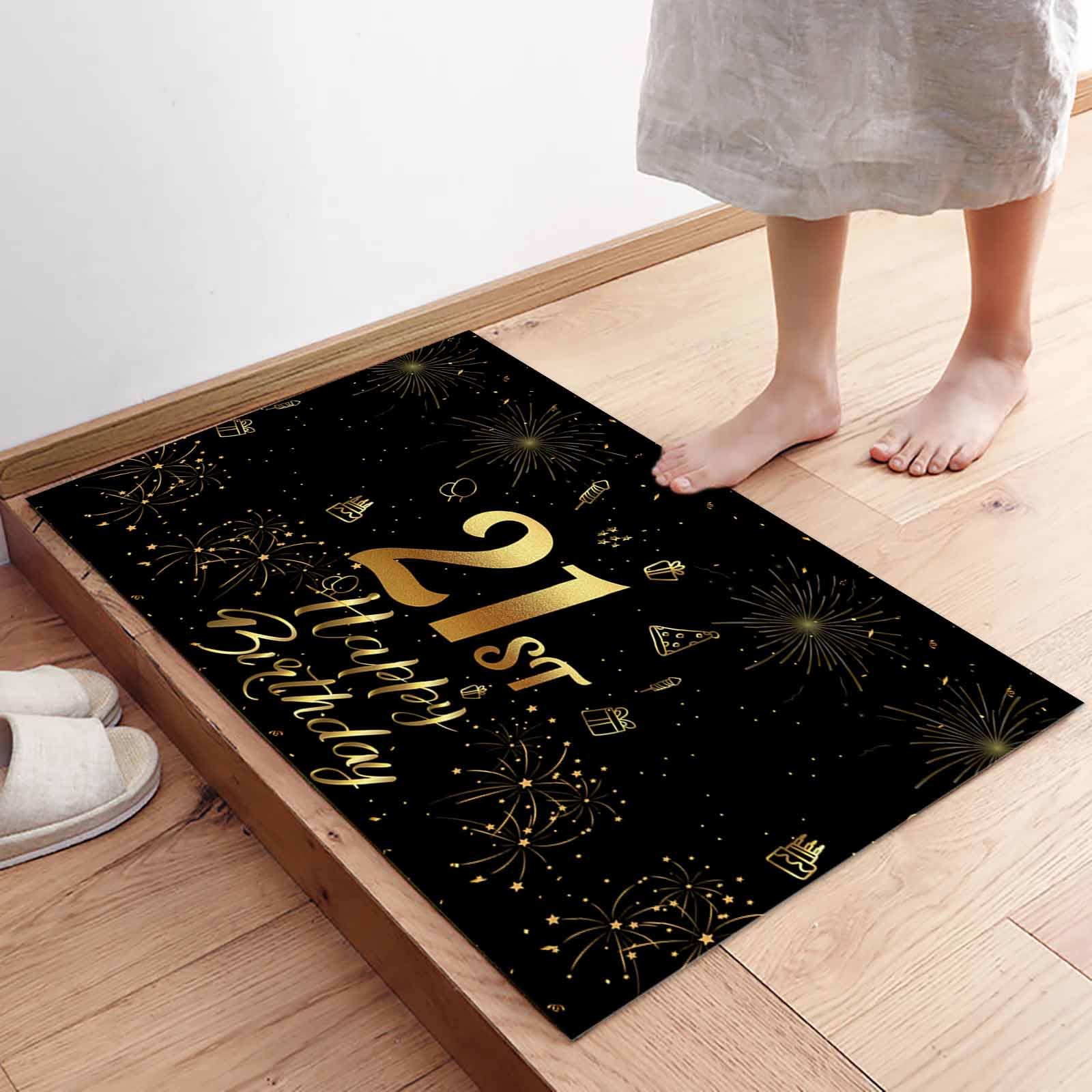 Amazon.com: Happy Birthday 21st Indoor Doormat Front Door Mat