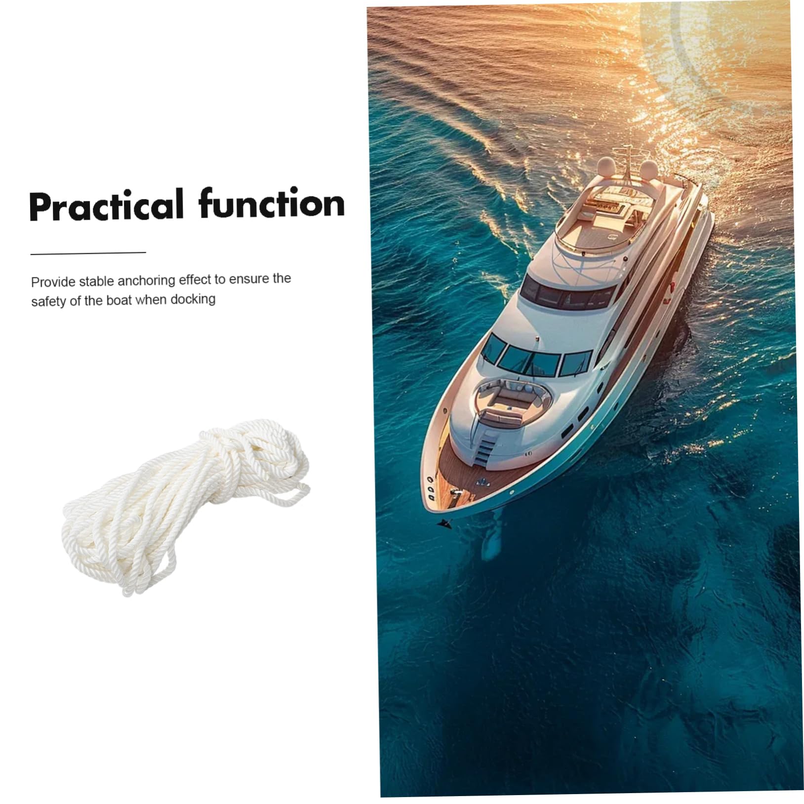 Happyyami Weißes Nylon Yacht Seil Boots Anlegeleine Zum Anlegen Marinequalität Nylon Boots Seil Anlegeleine Für Boote Anlegeleinen Für Boote Festmacheleine Für