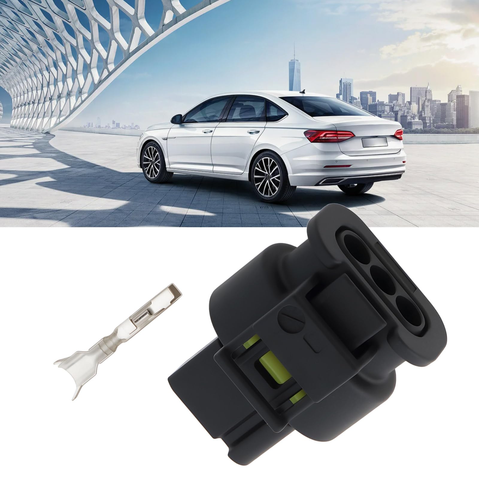 Kit De Réparation Connecteur 3 Broches Pour VW/Audi/Mercedes - Compatible Avec Prise Capteur PDC 3C0973203, Inclus Bornes Et Coques