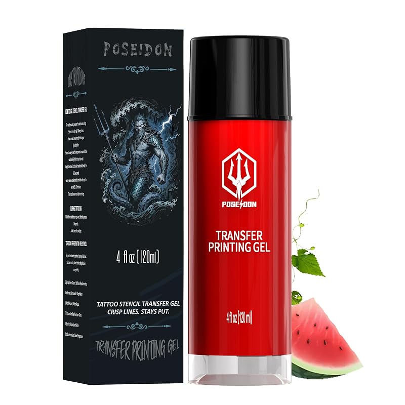 Gel de transferência para stencil de tatuagem POSEIDON, melancia, 120 mL