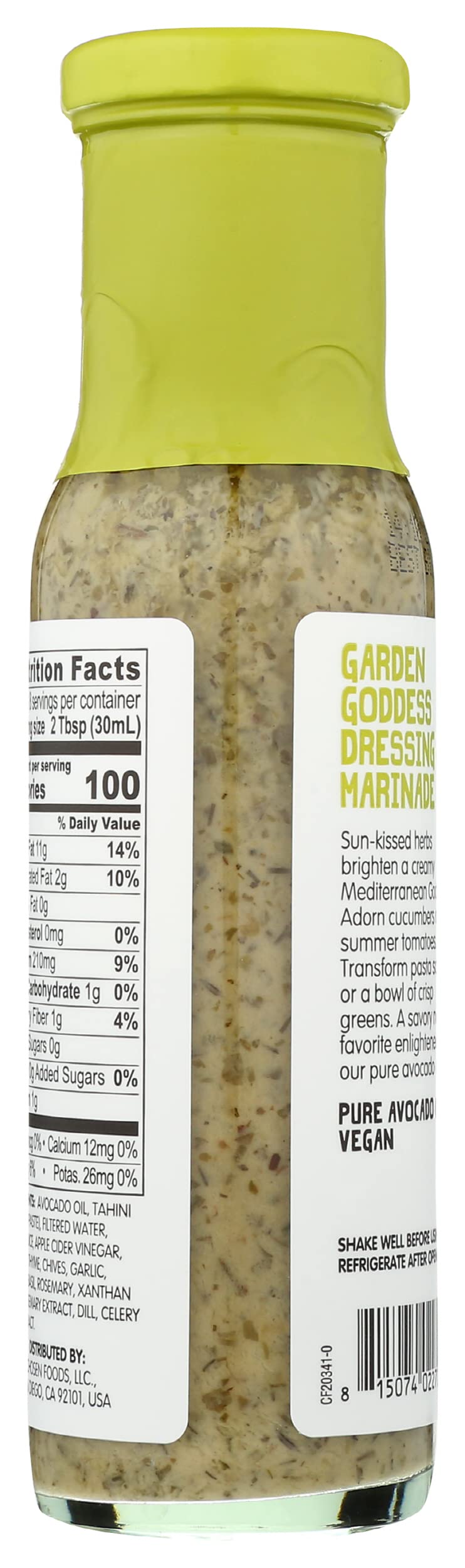 Amazon.com : CHOSEN FOODS Garden Goddess Dressing & Marinade, 8 FZ :  Grocery & Gourmet Food