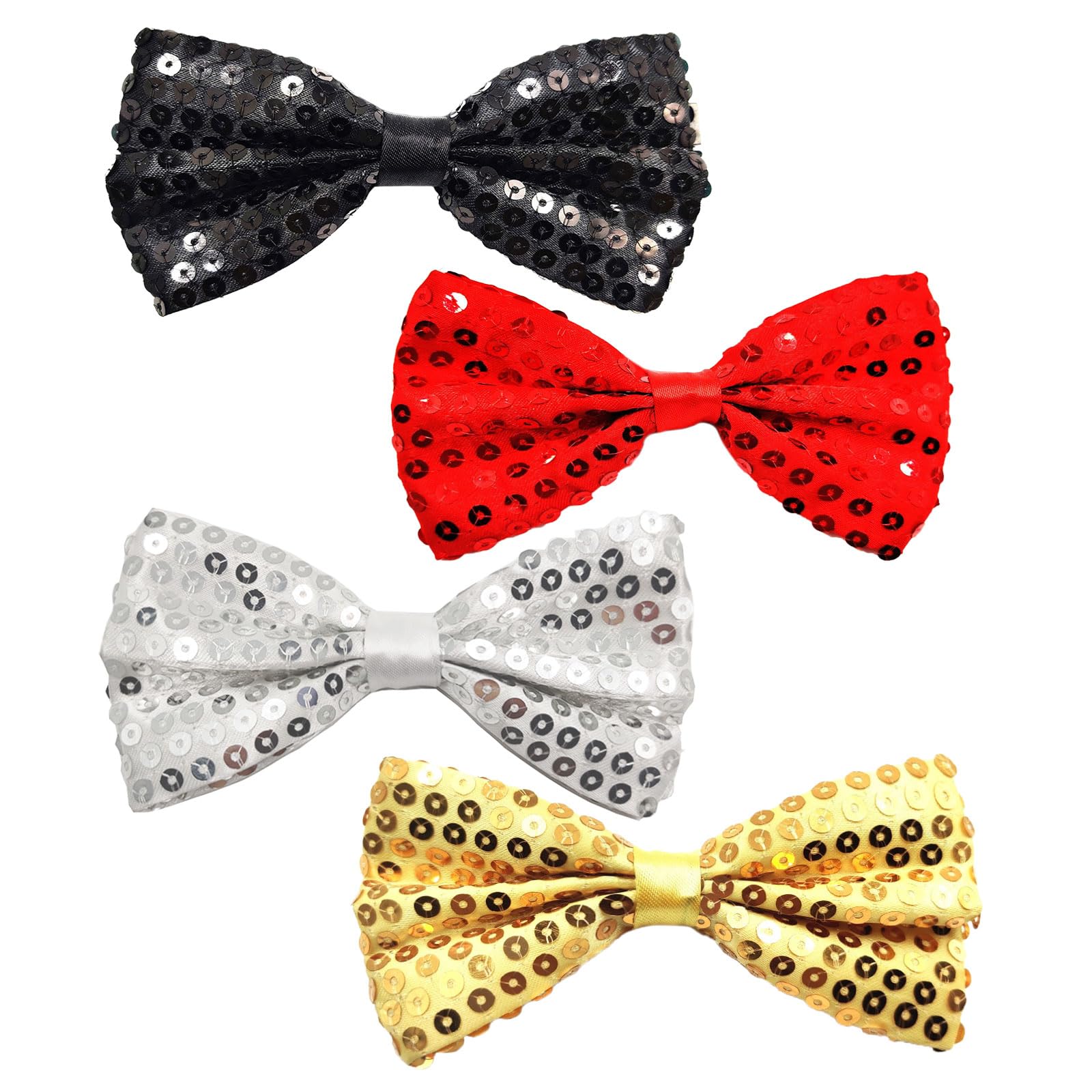 3 Pièces Noeud Papillon Paillette Pour Homme, Scintillant