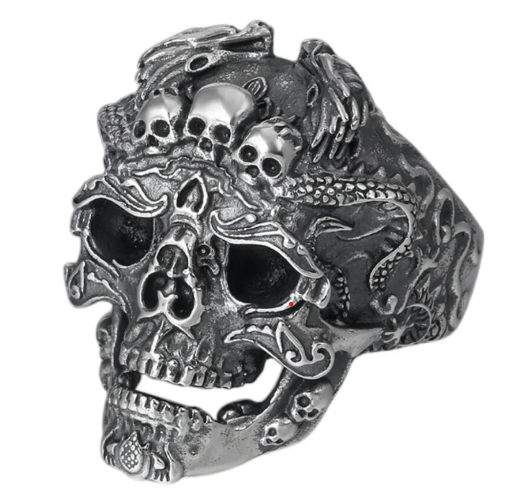 Skull Ring for Men, Heavy Gothic Adjustable Unisex Jewellery Gift