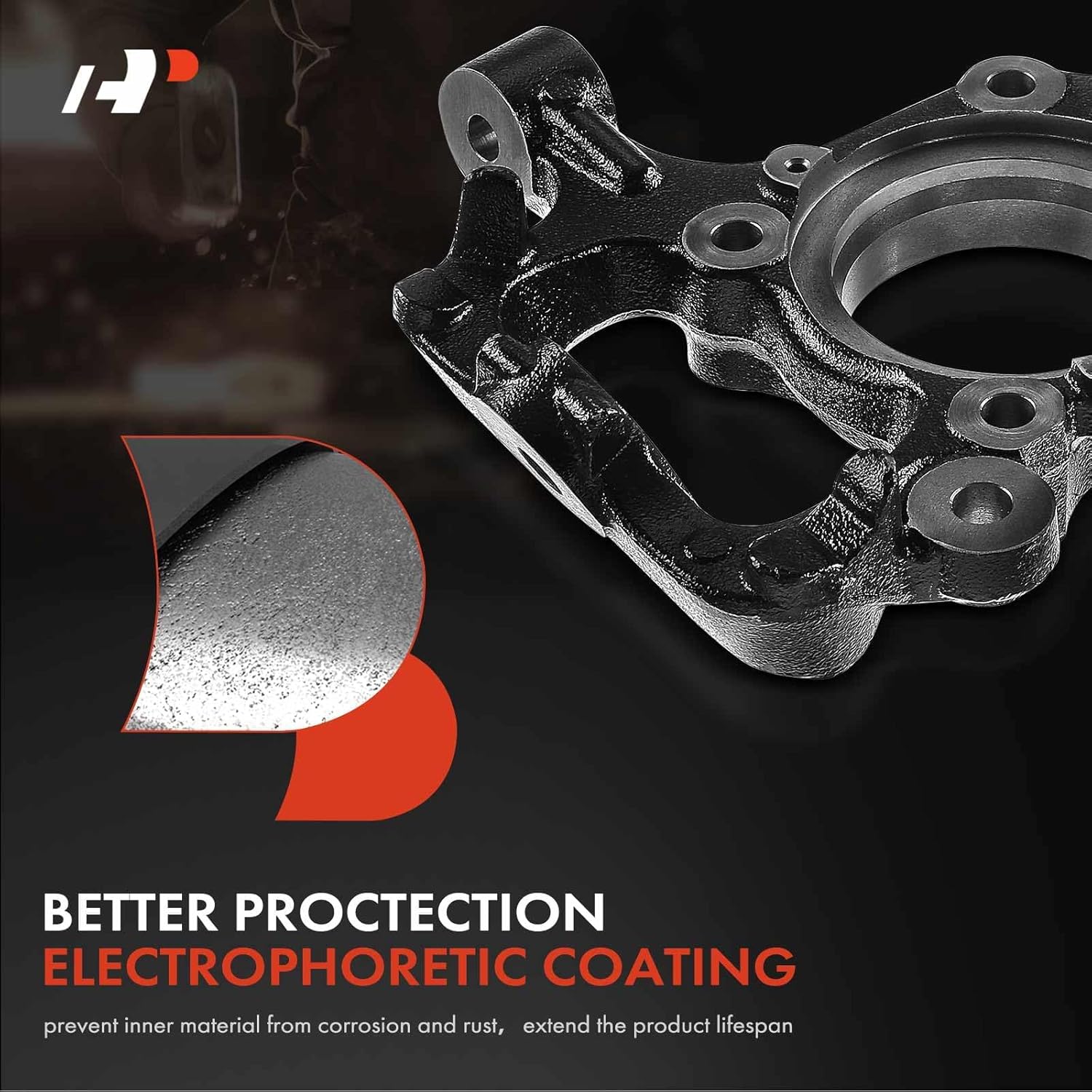 A-Premium Front Suspension Steering Knuckle Compatible with Ford F-150 F150 2010 2011 2012 2013 2014, 4WD, Right Passenger Side