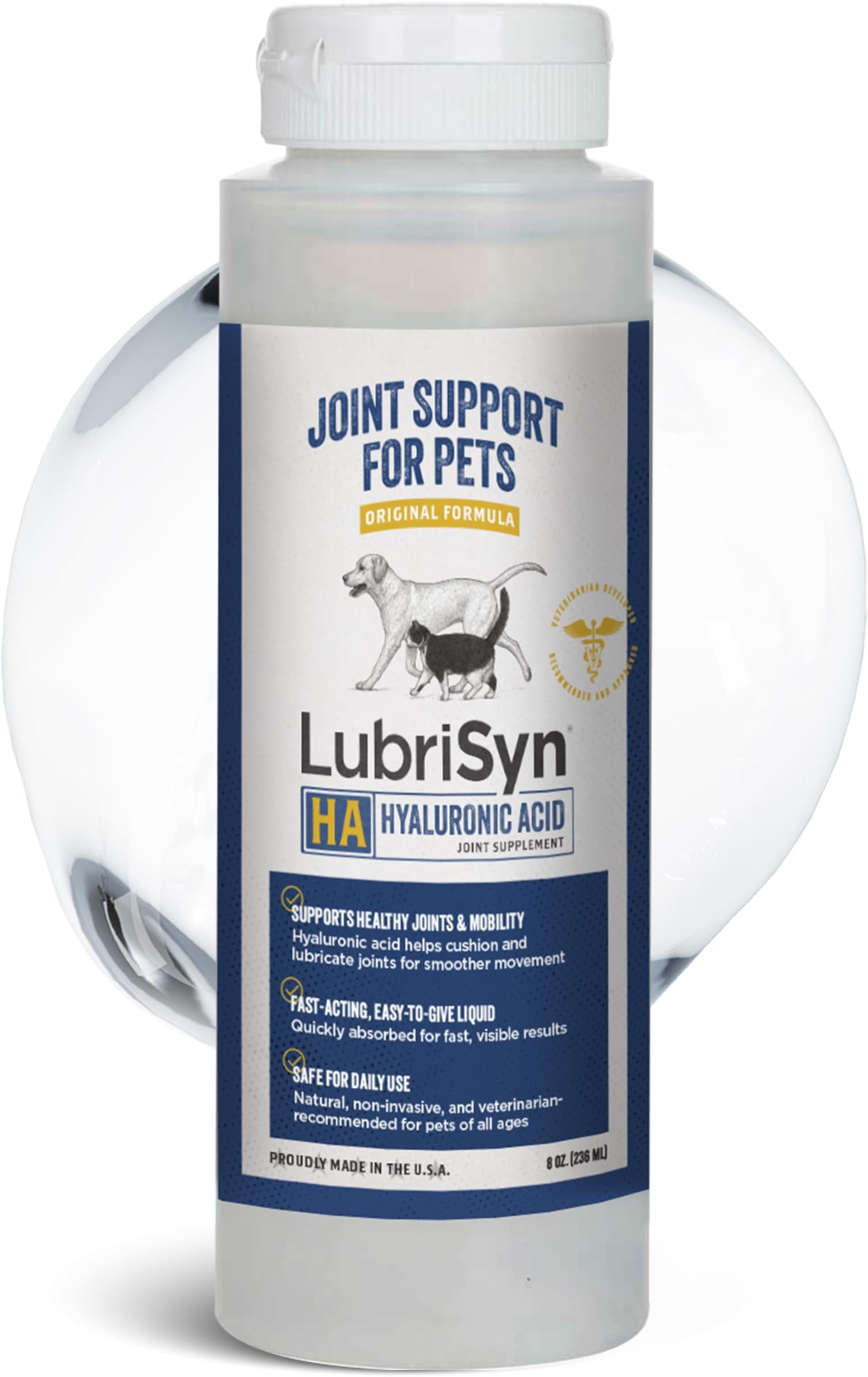 LubriSyn HA Hyaluronic Acid Hip & Joint Supplement for Dogs & Cats, 8 oz