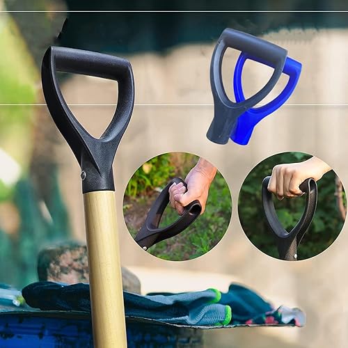 Miniatura 4 de Mango de pala de plástico tipo D de 1-14 pulgadas de diámetro interior 1.260 in mango de repuesto para pala de nieve, accesorios de rastrillo de