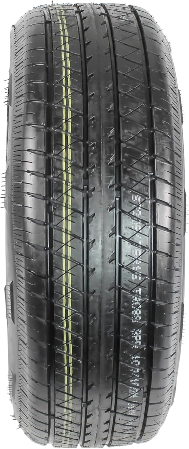 eCustomrim Radial Trailer Tire ST205/75R15 Load D 15 Inch 5 Lug Edge Black Aluminum Rim