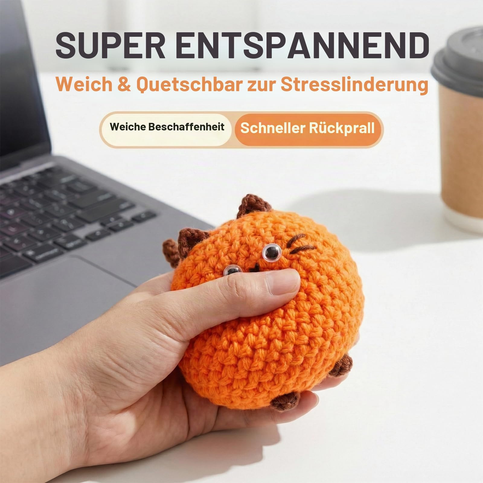 Häkelset Für Anfänger, 4 Stück Crochet Set Amigurumi Katze, Häkelset Stricken Für Anfänger Set Mit Video Anleitung