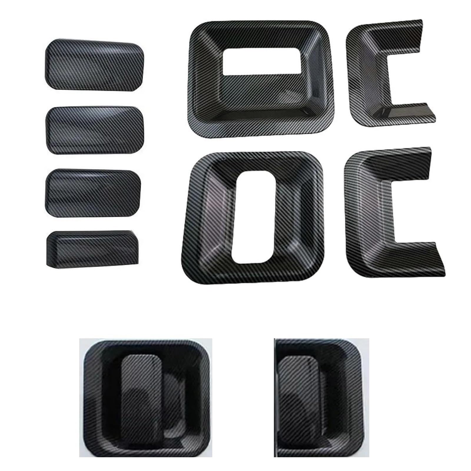 YUEYZHK Car Door Handle Bowl Covers Trim Paste Style for Ford for Transit for Tourneo MK6 MK7 2007 2008 2009 2010 2011 2013(Handle and Bowl)