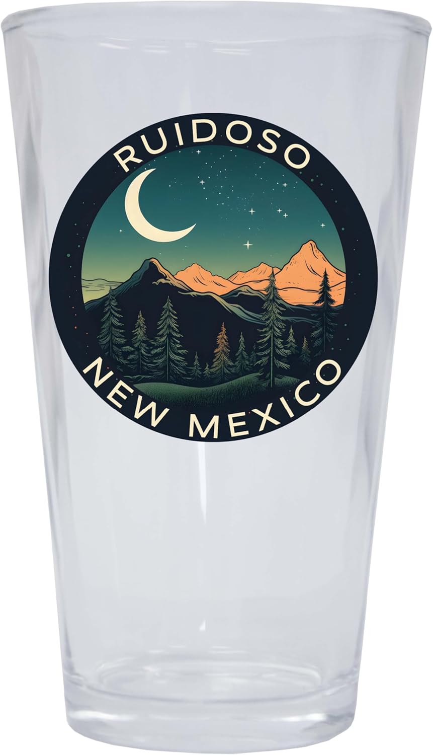 Vaso de Vidrio para Cerveza 16 oz Recuerdo Ruidoso Pack de 2