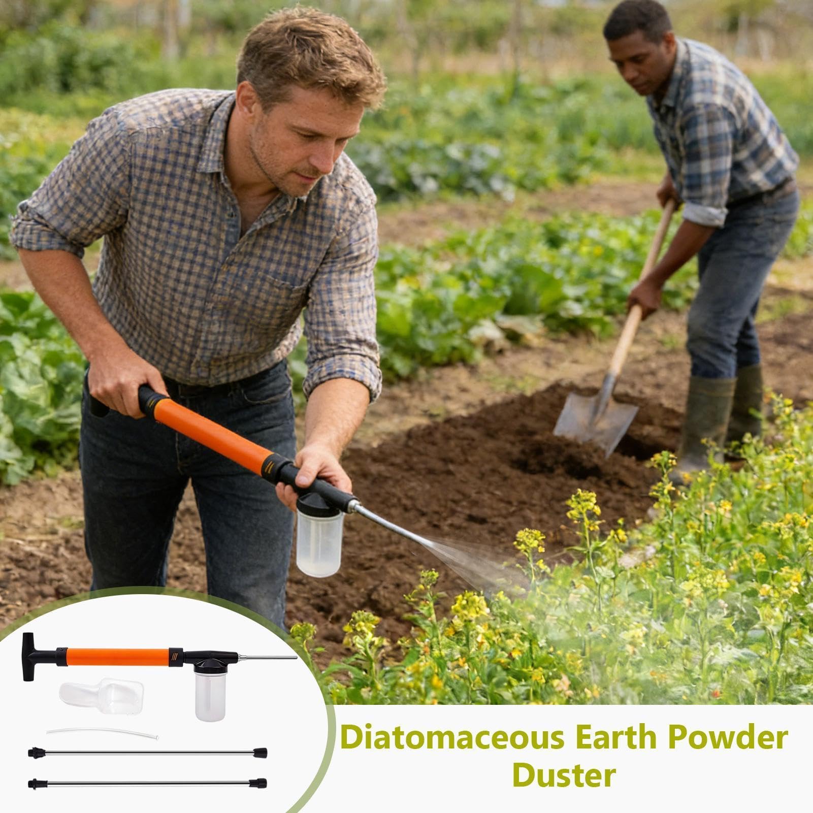 Applicateur De Terre De Diatomées - Acier, Pulvérisateur De Poudre, Outil Manuel De Pollinisation De La Poussière | Saupoudrer De Floraison Agricole, Saupoudron De Terre De Diatomées Pour Le Jardin,