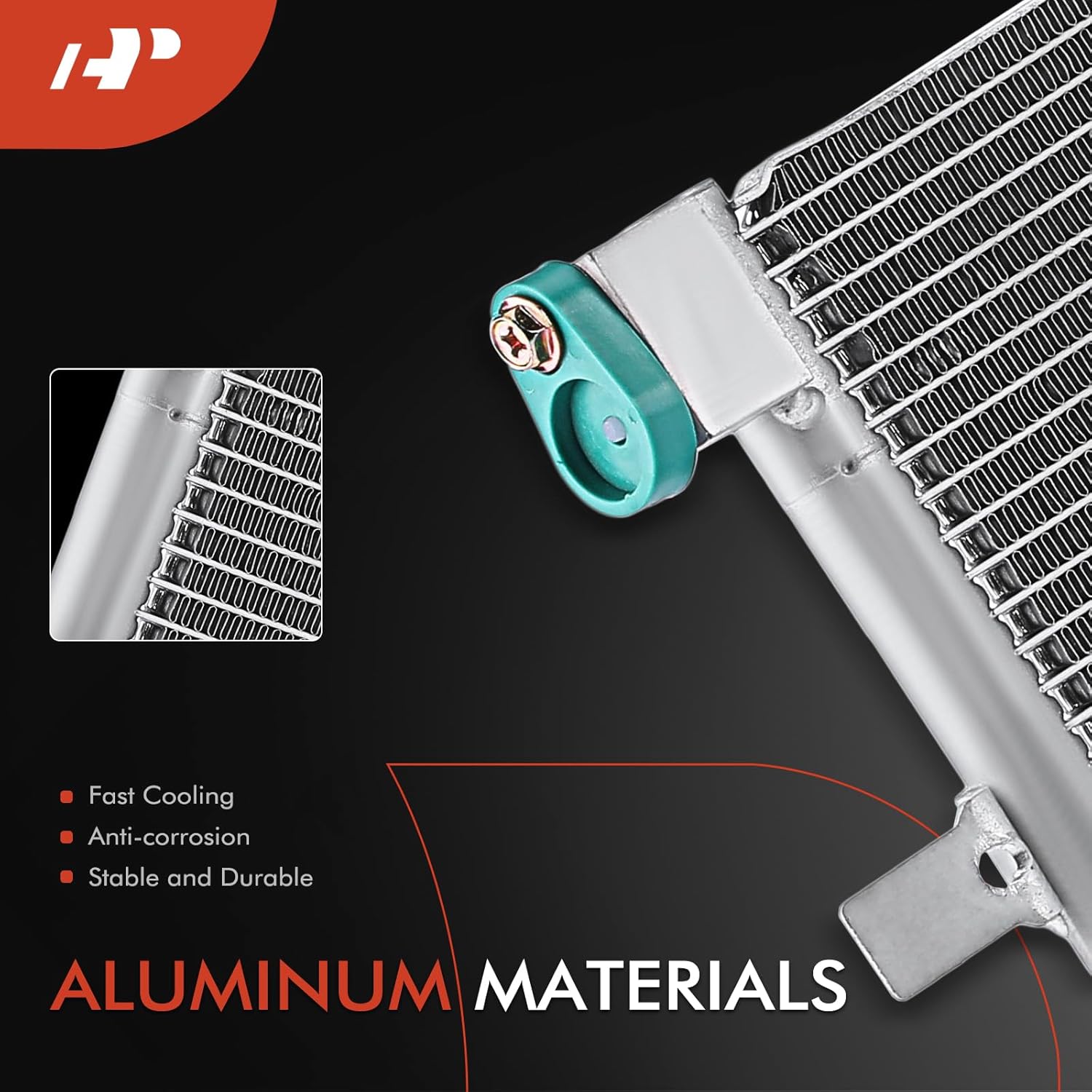 A-Premium Air Conditioning A/C Condenser Compatible with Audi A6, A6 Quattro, A7 Quattro, S6, S7, 2016 2017 2018, 2.0L 3.0L 4.0L, Replace# 4G0260403Q