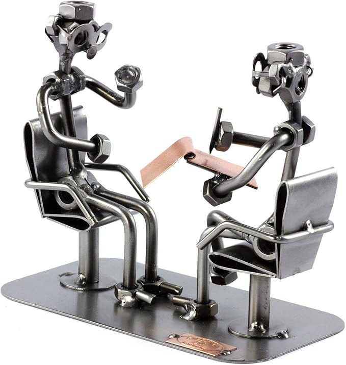 Steelman24 I Schraubenmännchen Psychiater I Made in Germany I Handarbeit I Geschenkidee I Stahlfigur I Metallfigur I Metallmännchen