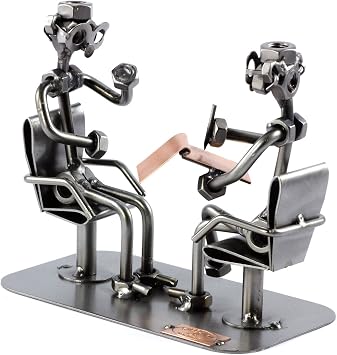 Steelman24 Psychiatrist Sculpture Nuts and Bolts Handmade Ornaments Made in Germany Metal Figurine