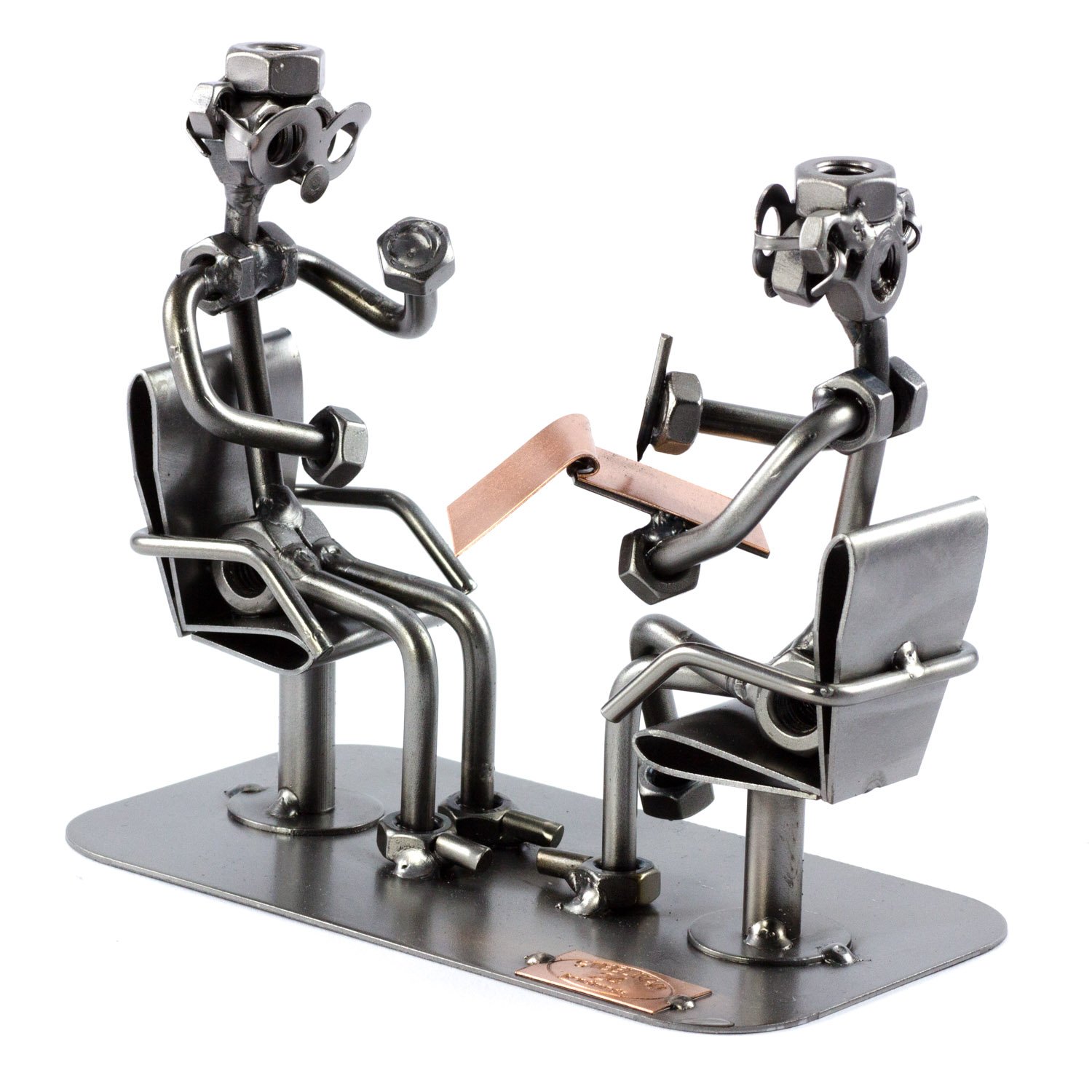 Steelman24 I Schroefmannetje racemotorfiets Duo I Made in Germany I handwerk I cadeau-idee I stalen figuur I metalen figuur I metalen mannetje