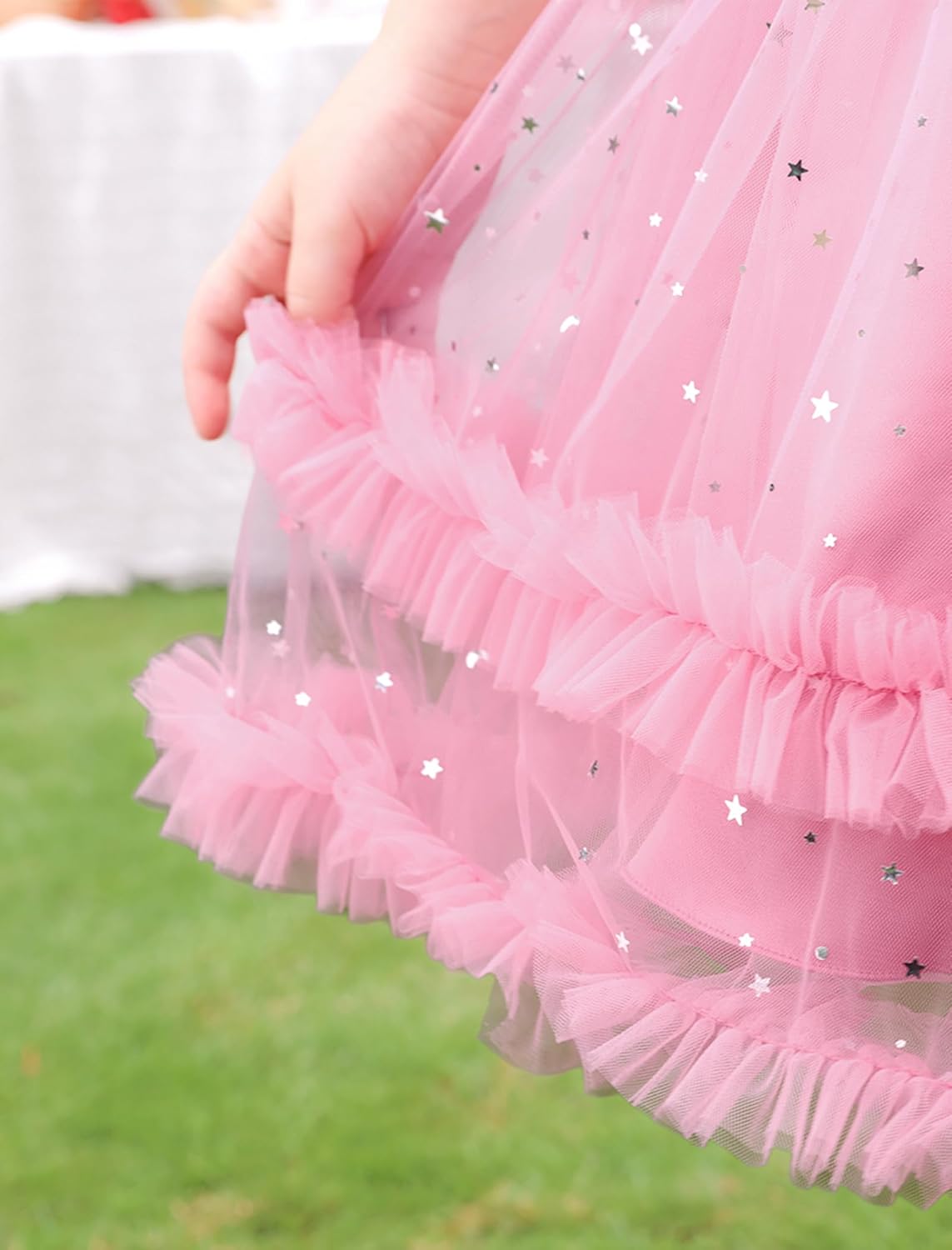 IMEKIS Toddler Kids Girls Butterfly Dress Sparkle Sequins Tulle Wedding Formal Birthday Dresses 2-10T - Image 7