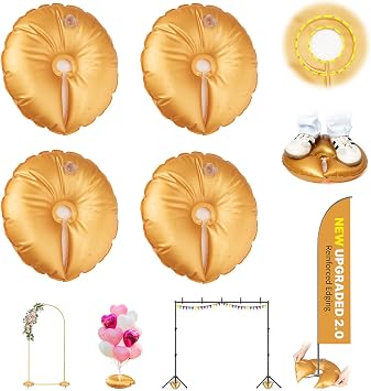 New 4 Pcs Balloon Arch Weights for Backdrop Stand | 50kg Pressure-Rated Weights for Arch Stand, 5-Layer Thickened Openable Water Weight Bag for Wedding Birthday Party 40 Lbs