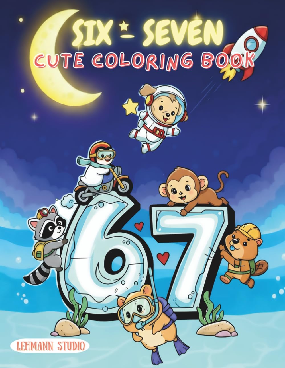 The Legendary 67 Coloring Adventure: Cute Animals Team Up with Six–Seven for a Coloring Journey