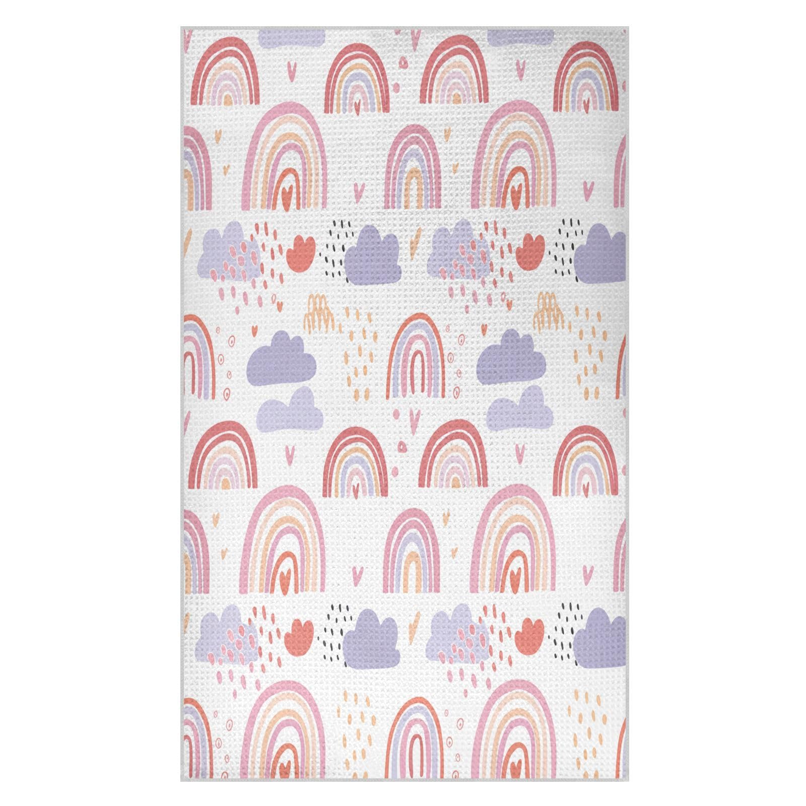 BURSTDDY Rainbows Kitchen Towels,Absorbent Dish Towels 1 Pack