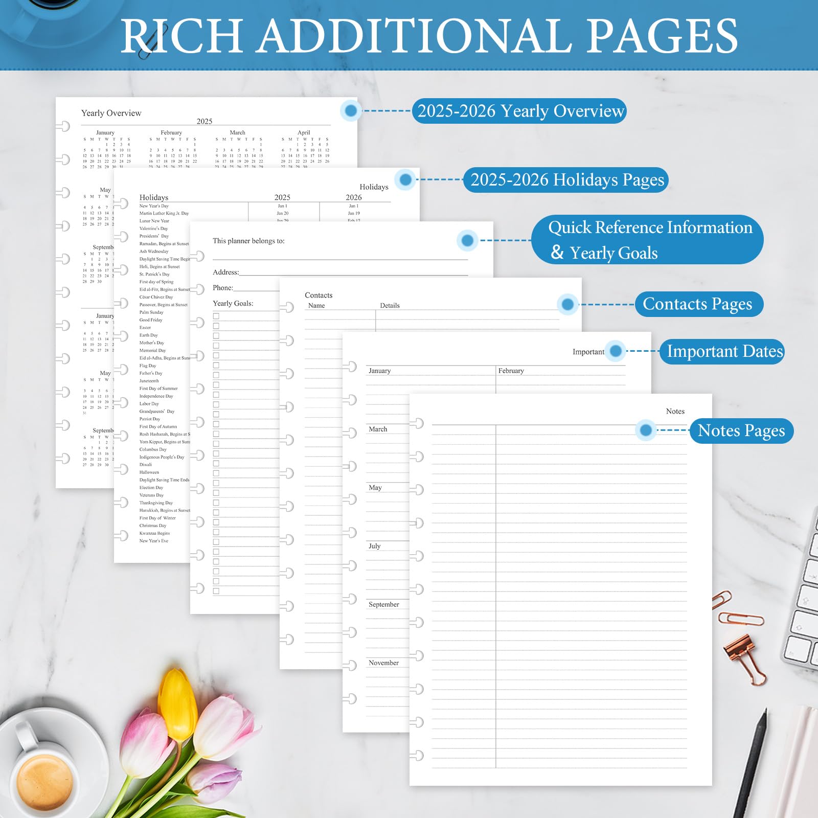 Snapklik.com : 2025 Weekly & Monthly Planner Refill, Letter Size ...