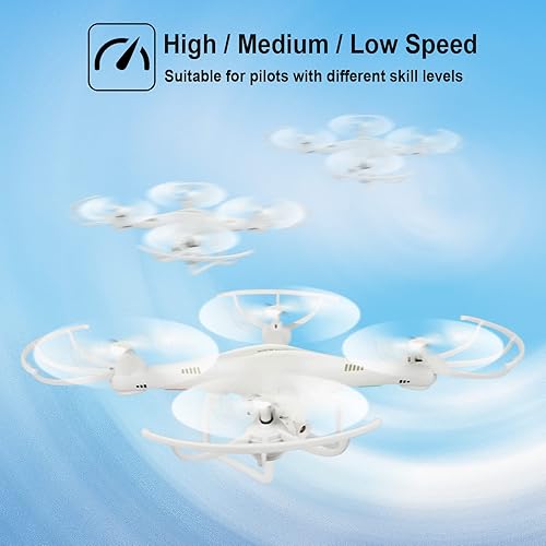 Miniatura 6 de Cheerwing Drone CW4RC Quadcopter con cámara HD 720P de 24Ghz RC con modo de suspensión de altitud despegue y aterrizaje con una sola tecla batería