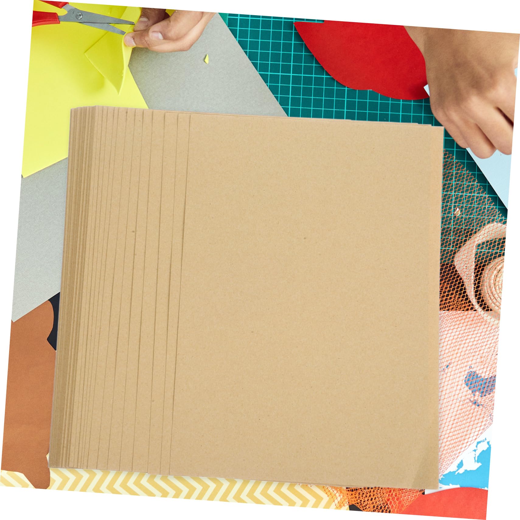 HOODANCOS Cartoncino di Carta Kraft in Fogli di Cartoncino per Rilegatura e Imballaggio Fogli di Carta Kraft in Formato per Scrapbooking e Progetti Fai da Te