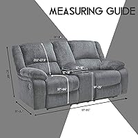 Vista 6 de Fundas de sofá reclinable de terciopelo elástico de 8 piezas lavables para sofá biplaza reclinable con funda de consola central, funda reclinable