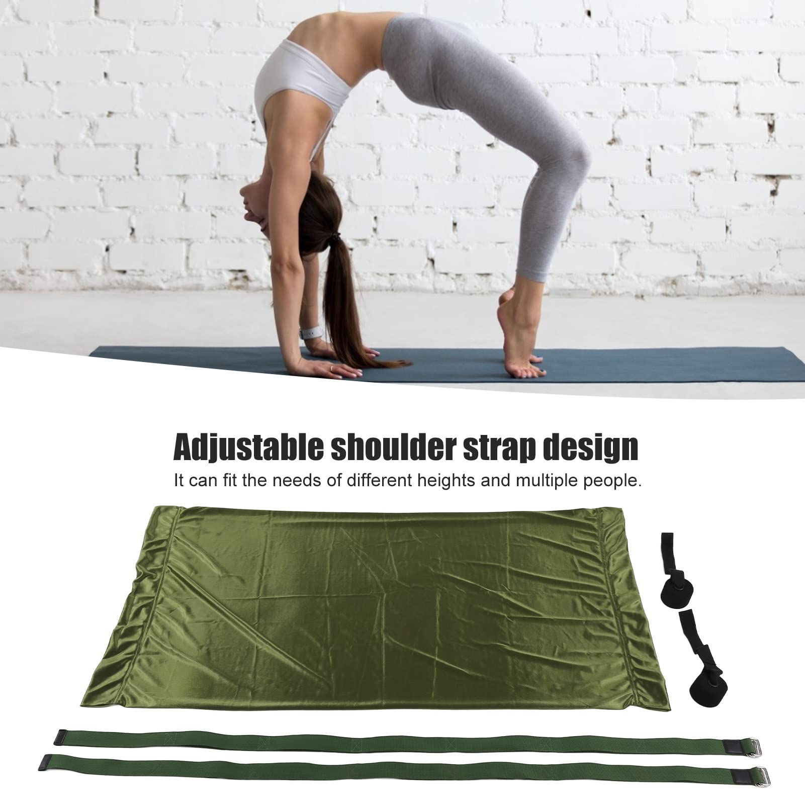 Wakects Amaca da Yoga, Poliestere, Cotone, Aerea, Altalena da Yoga, Cinghia Regolabile, Ancoraggio per Porta Portatile, per Palestra di Casa, Sala, Verticale, Gamba Divisa, Allenamento Allungamento