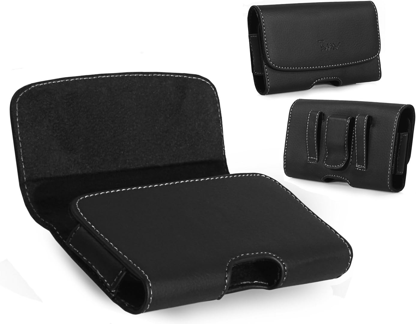 LG B470 Case, TMAN Premium Horizontal Leather Pouch