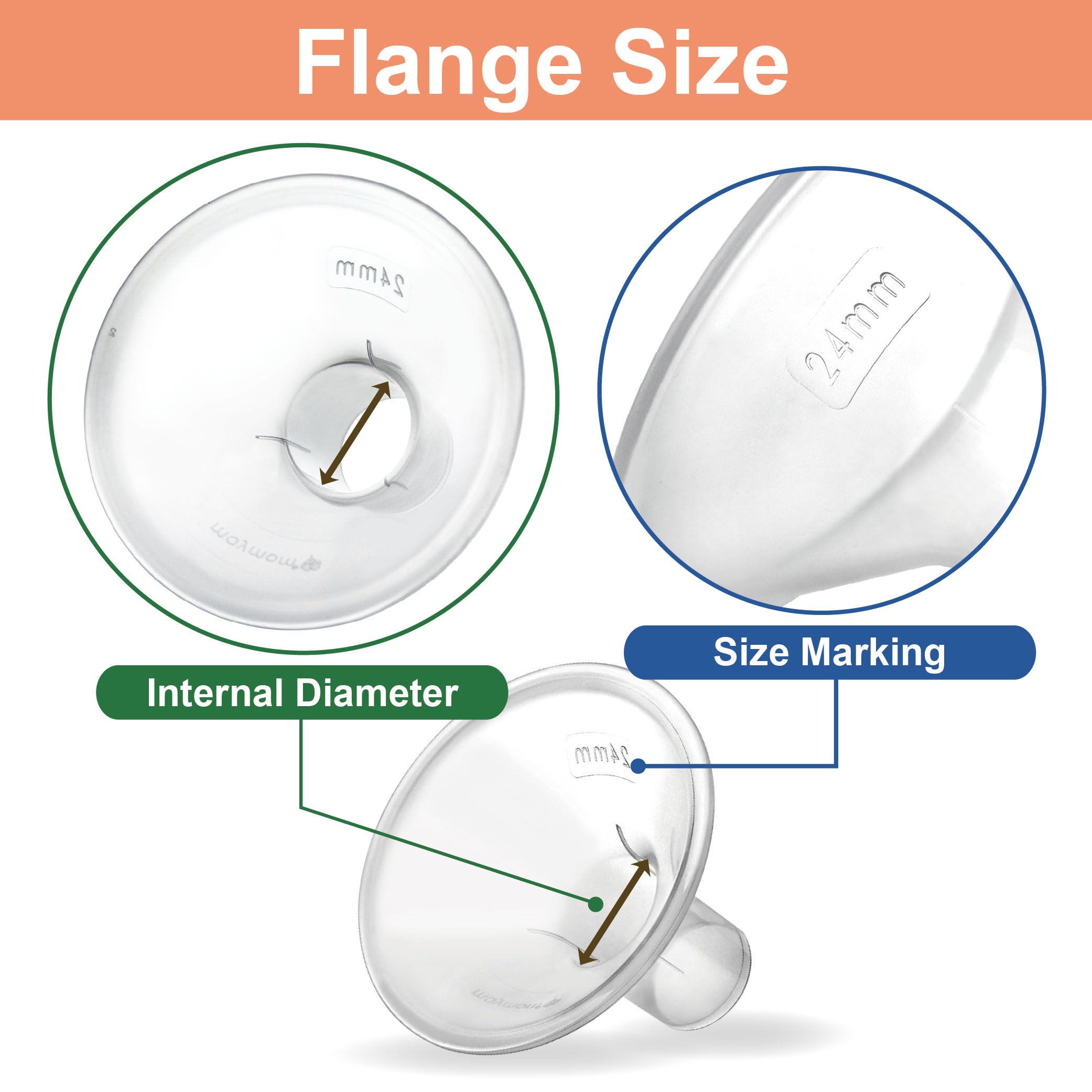 Maymom kit tiralatte 19 mm a due pezzi Compatibile con Medela Pump in Style Advanced; 2 flange, 2 valvole, 4 membrane e 2 tubi; ricambio compatibile