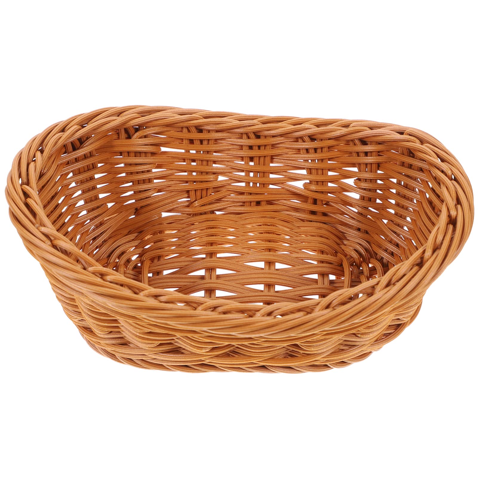 Panier à Main Tressé En Osier PVC - Fourre-Tout Courses, Pique-Nique Et Rangement