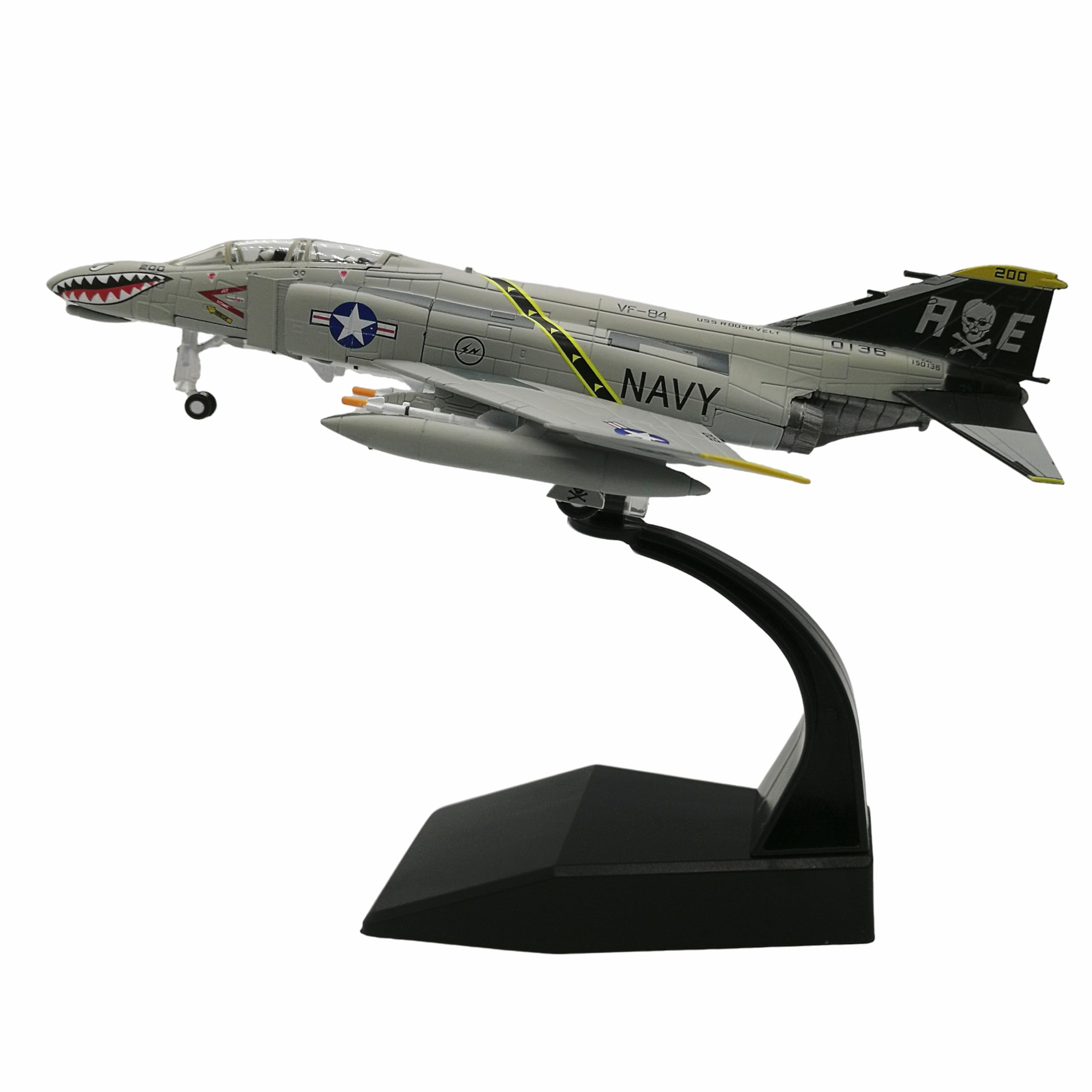 1:100 Scale Die-Cast Airplanes F- 4 Phantom Fighter Jet Model Bomber Fighter Attack Plane Military Model Plane Collection Plane for Gifts