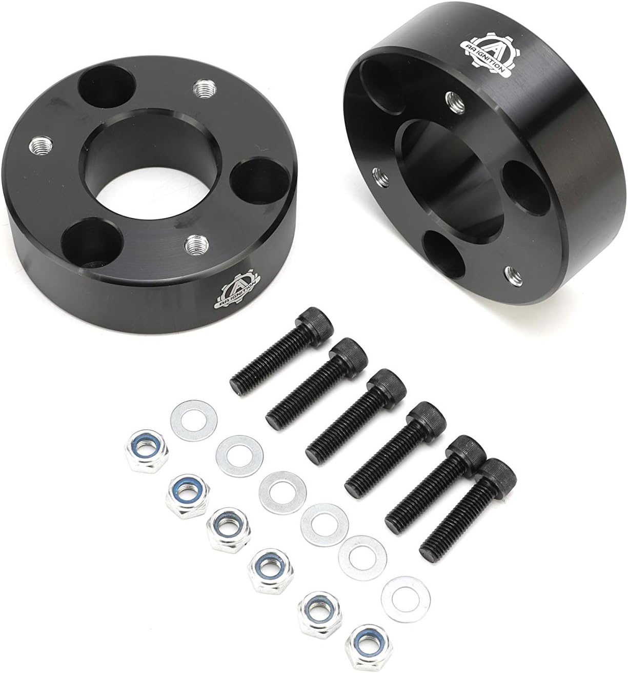Front Leveling Lift Kit 2.5 inches - Compatible with Dodge Ram 1500-2006-2018, 4WD, 2WD Pickup - Suspension Front Strut Spacers 2 1/2 Inch - Forged Aircraft Aluminum Billet Construction