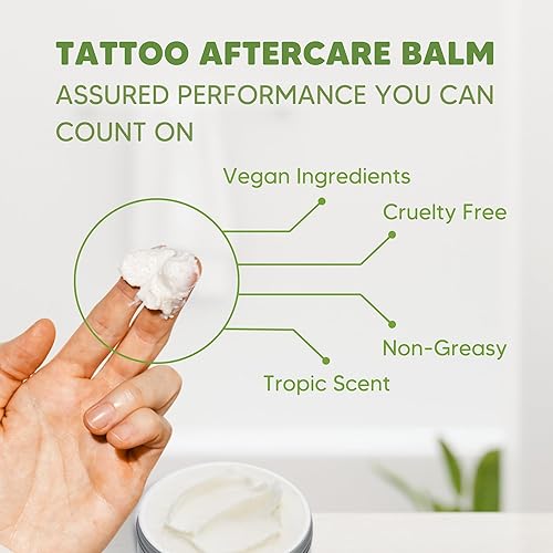 Miniatura 5 de BodyJ4You Bálsamo de cuidado posterior para tatuajes, crema hidratante curativa para tatuajes, loción para tatuajes viejos, revive la piel entintada
