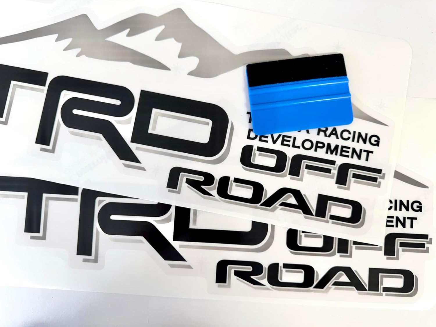 2 Pieces - White Offroad Stickers Replacement Compatible with TRD, Four Wheel Drive Decals for Truck Bed, SUV, Off Road Vehicle, Weatherproof, Size 18 x 8 inch
