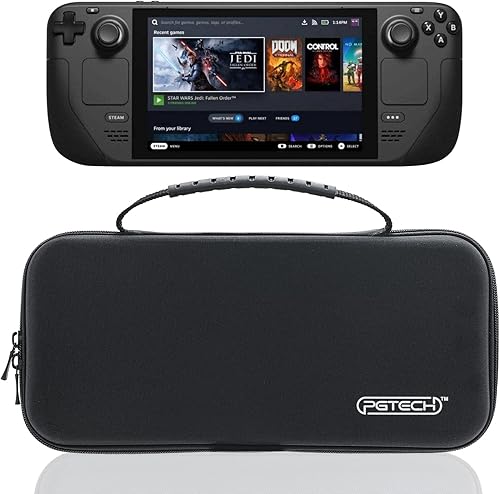 Miniatura 7 de Stream Deck - Funda de transporte para baraja de vapor funda protectora rígida portátil de viaje con bolsillos para accesorios y fundas de juego en