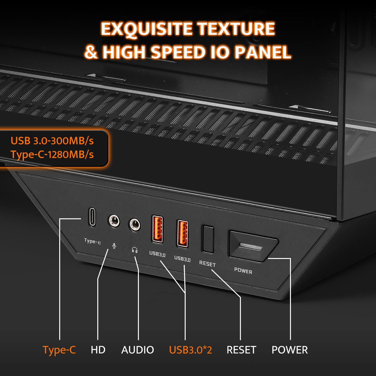 darkFlash Case PC ATX Full-tower Gaming, Scheda Madre con Connettore Posteriore, Doppia Camera, Vetro Panoramico, Fino a 2x360mm Rradiatori, Compatibile con RTX 40 (DY470) (1 Ventole PWM ARGB, Nero)