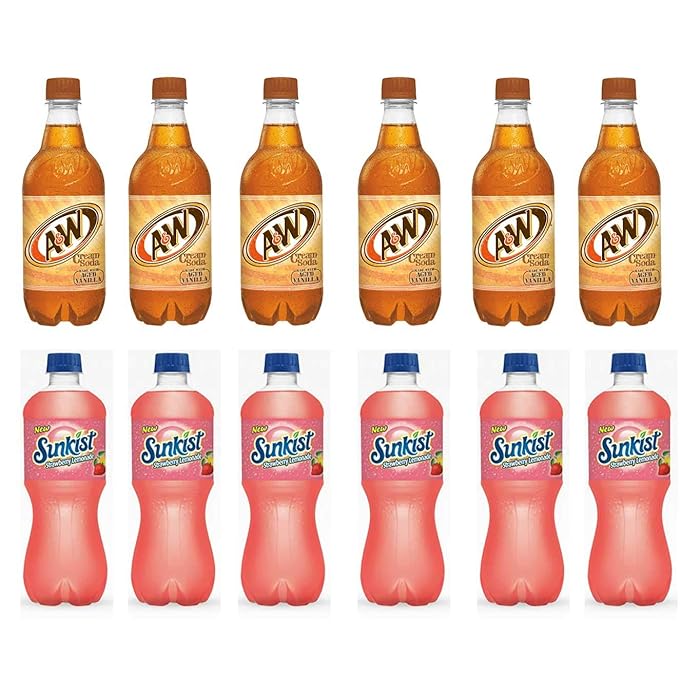 Buy LUV BOXVariety Soft Drinks Pack , 20 oz , Pack of 12,A&W CREAM SODA CAFFEINE FREE