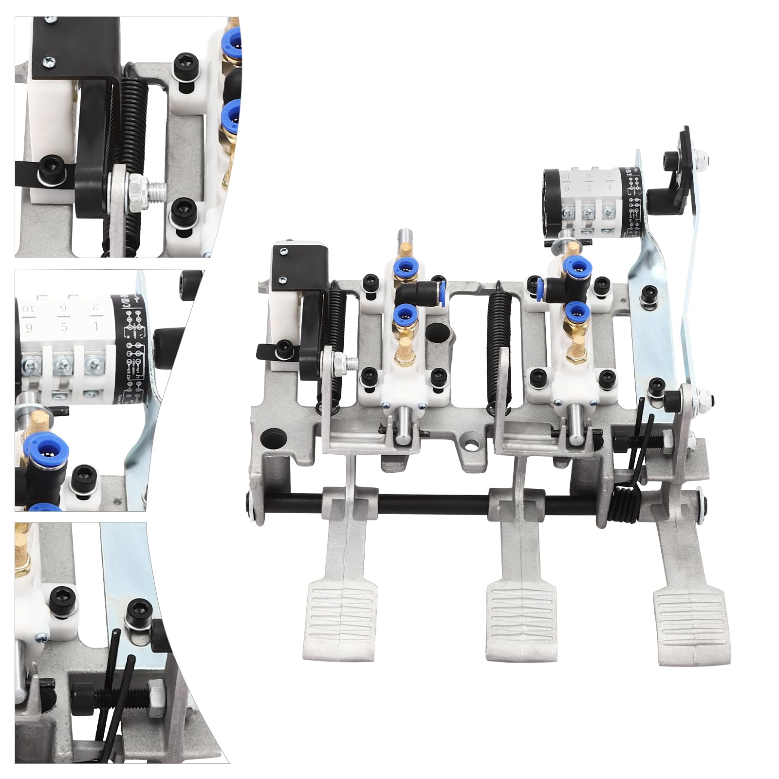 Dlinanta Tire Changer Machine Car Air Control Valve,3 Pedal Air Pneumatic Valve Switch Control Part Steel Frame Foot Control Tyre Changer Valve for Removing All Kinds of Tires