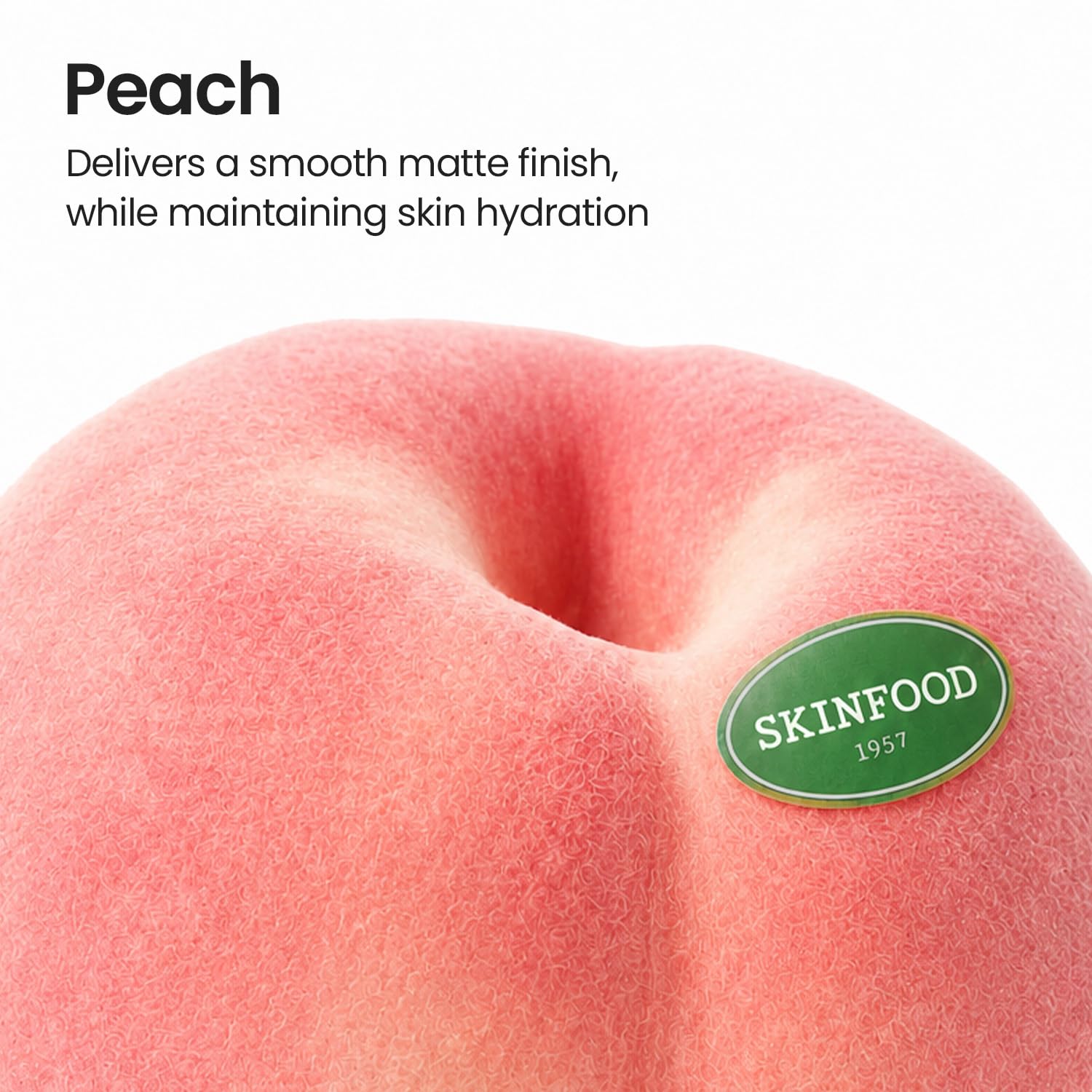 SKINFOOD 1957 Peach Cotton Multi Finish Powder 15g - Extract & Calamin Contained Sebum Control Silky for Oily Skin, Sweet Peach Scent with Baby Skin 3