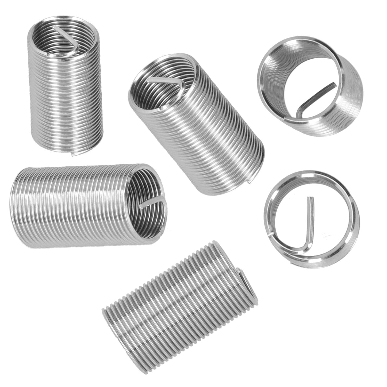 20Pcs M14x1.25 Wire Threaded Inserts(2.5D), Thread Inserts Male Female, Stainless Steel Reducing Nut Repair Tool Fastener for Avoid Thread Damage