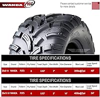 Vista 3 de LIBRA Juego de 4 neumáticos ATV 26x9-14 y 26x11-14 aptos para 14-15 Cam Am Commander E LSV