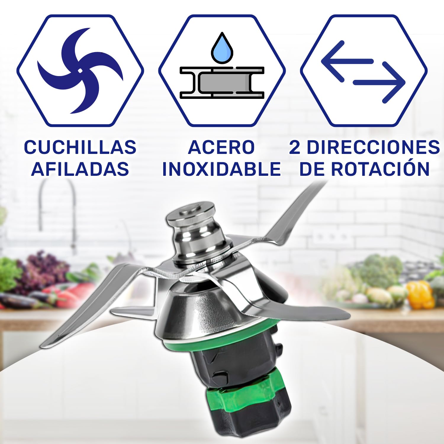 MONTERAL Juego de Cuchillas y Junta para Vorwerk Thermomix TM6 Robot de Cocina - Garantía de 10 Años
