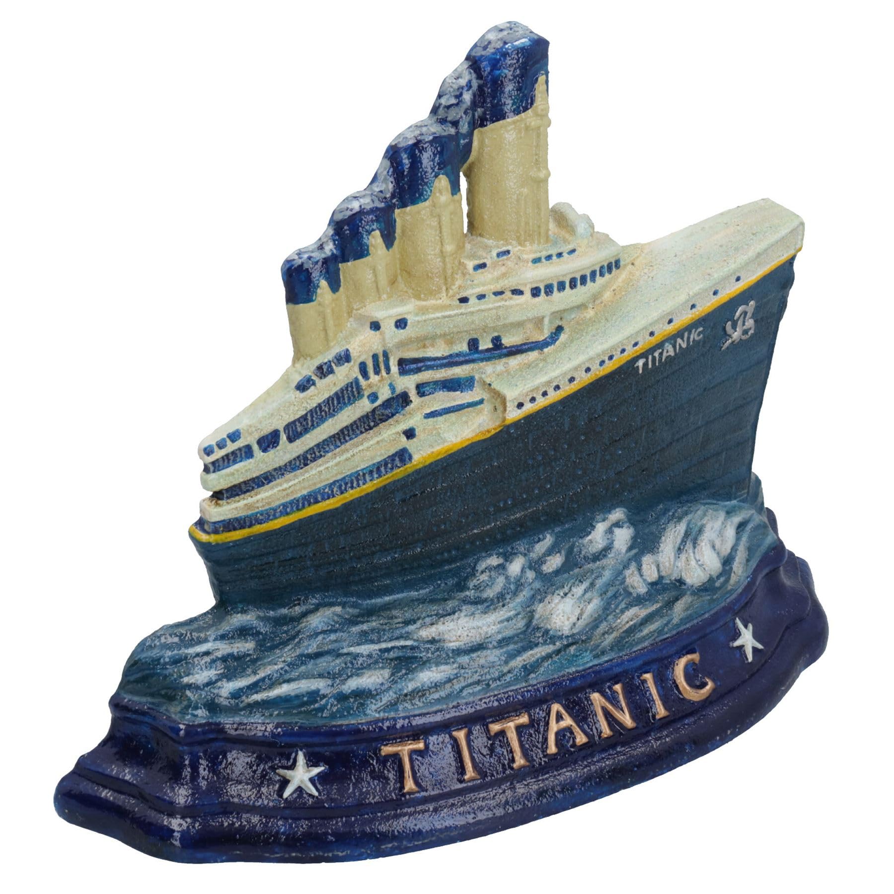 ヴィンテージ TITANIC タイタニック ドアストッパー 希少 Amazon.com: AB Tools Titanic Door Stop Cast Iron Wedge Doorstop