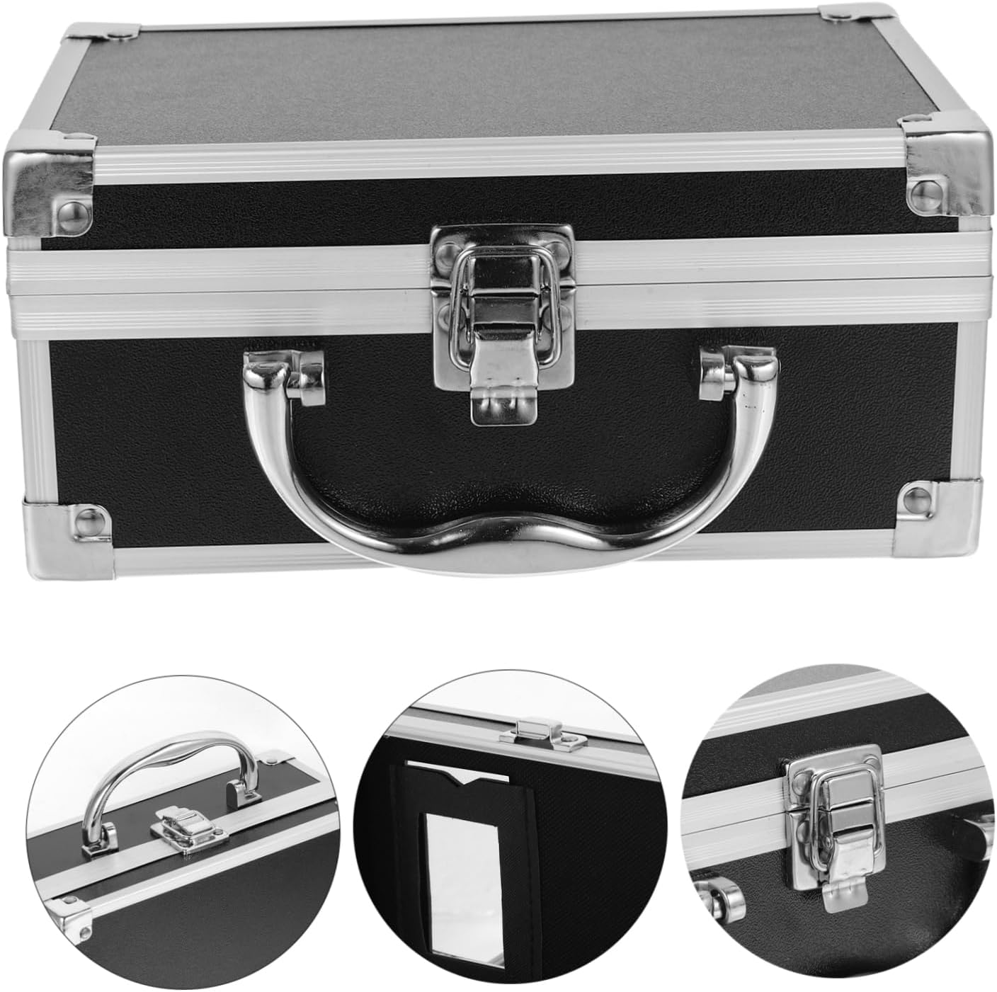 Travel Makeup Case Aluminum Briefcase Makeup Organizer Box Hard Storage Case