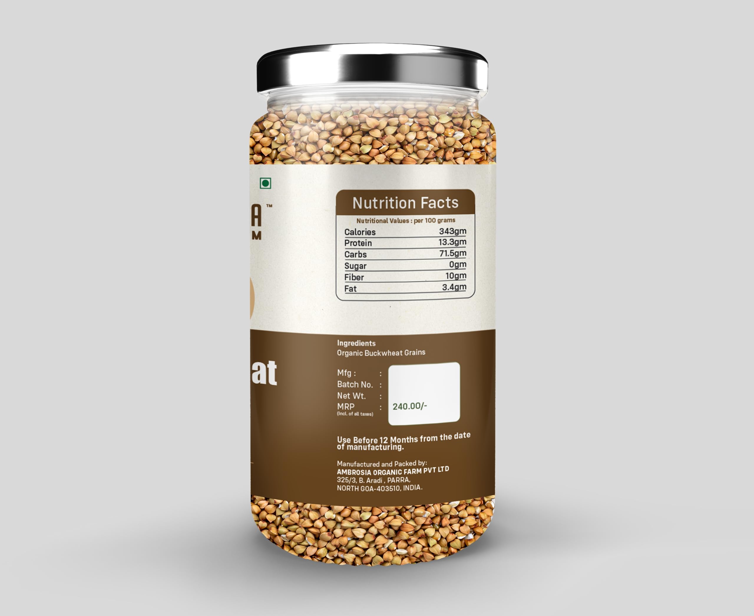 Ambrosia Organic Gluten free Buckwheat Grains - The Perfect Choice for Healthy and Wholesome Meals| Known A Kuttu/Sattu| Plant Based High Protein| Grain To Make A Flour/ Atta| Make Your Own Bread| Superfood For Anytime Meal(400 Gm) (Pack of 2) - Image 5 thumbnail