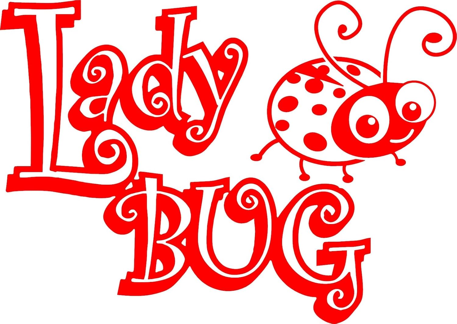 Lady Bug Sticker Decal for Car Window, Wall, Laptop