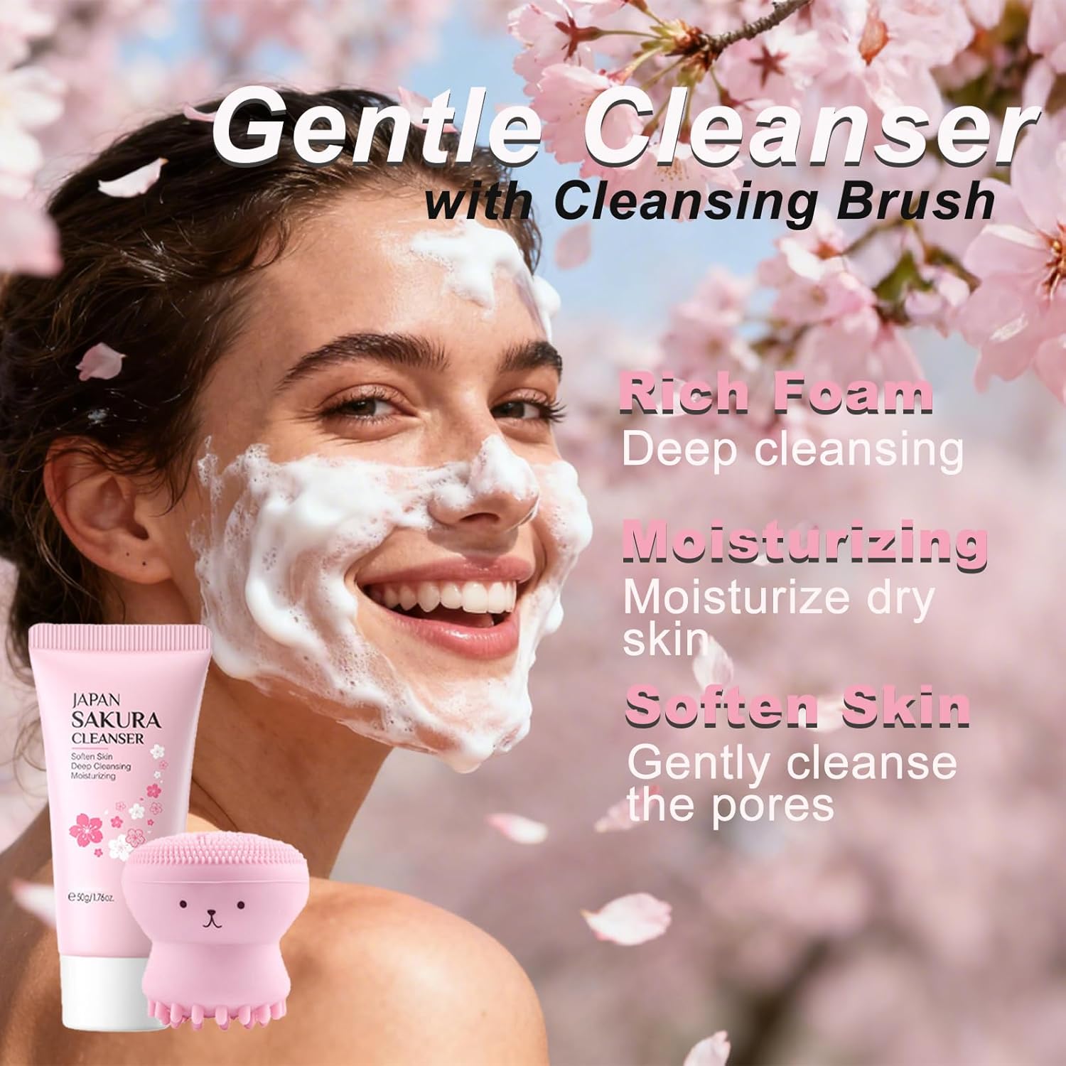 Sakura Skin Care Set Christmas Birthday Gifts for Teen Girls -Skincare for Girls 10-12 - Kids Skin Care Set for girls Ages 8-12 - Kids Skin Care for Teens 10-12 - Skin Care Kit for Women with Gua Sha - Image 2