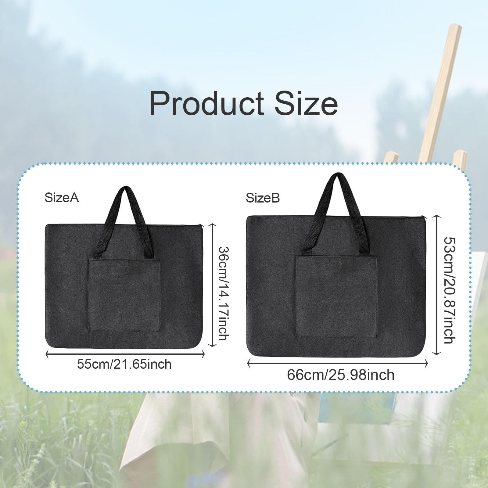 Kunst-Portfolio-Tasche, Tragetasche, tragbare Künstler-Tragetasche, Zeichenbrett-Tasche für Outdoor-Skizzieren, 55 x 36 cm